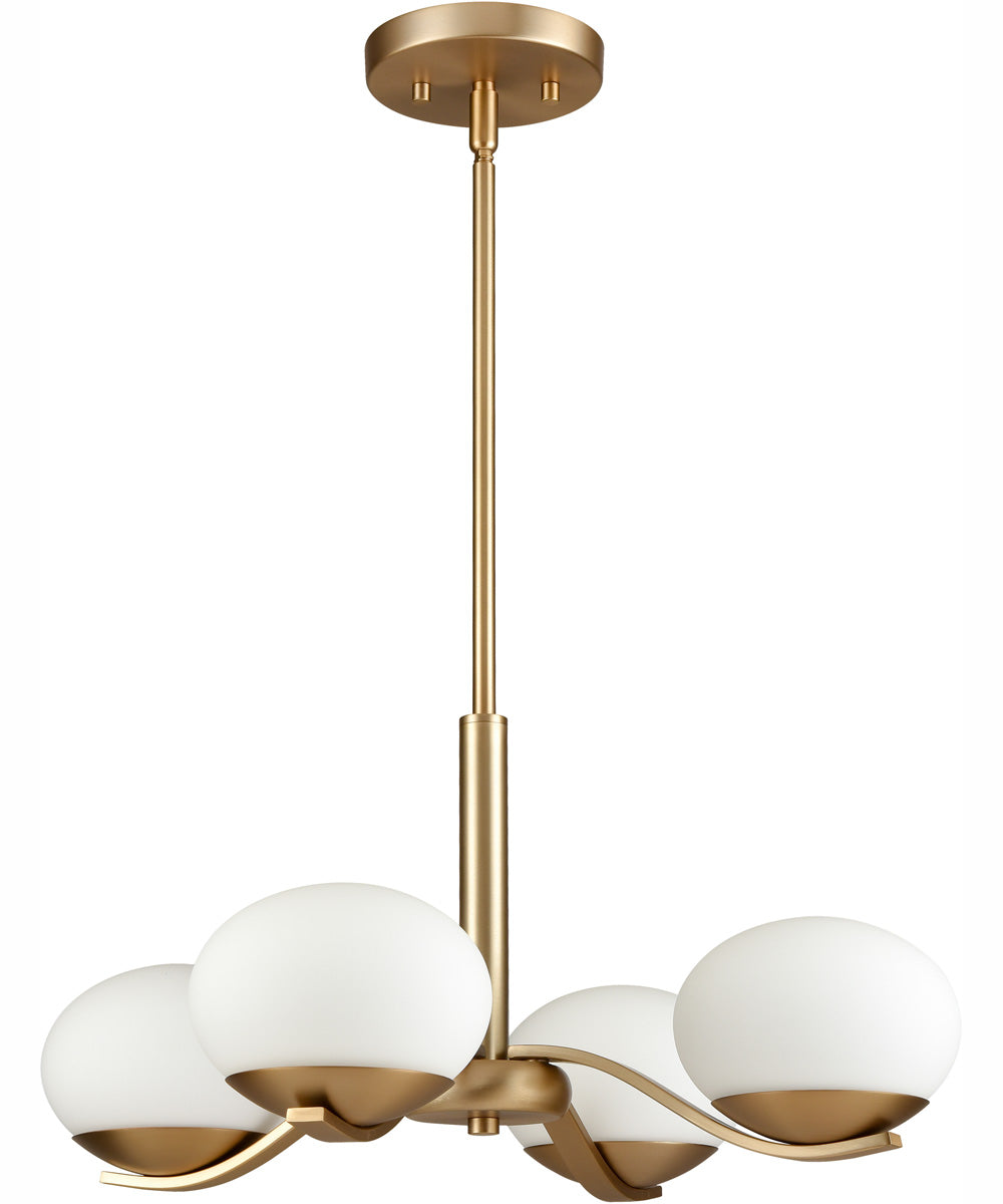 Wallace 19.5'' Wide 4-Light Integrated LED Chandelier - Brushed Gold