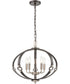 Armstrong Grove 5-Light chandelier  Espresso Brown / Satin Nickel