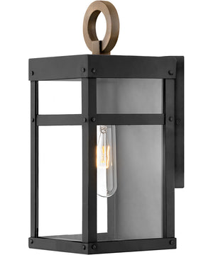 Porter 1-Light Extra Small LED Outdoor Wall Mount Lantern in Black