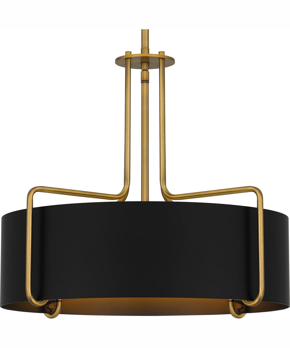 Quoizel Pendant 4-light Pendant Aged Brass
