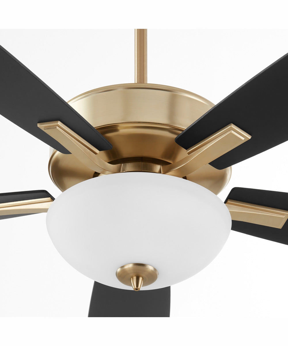 52" Ovation 2-light Ceiling Fan Aged Brass