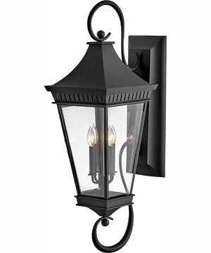 Chapel Hill 4-Light Extra Large Wall Mount Lantern in Museum Black