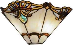 15"W Shell with Jewels Wall Sconce