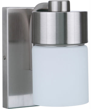District 1-Light Wall Sconce Brushed Polished Nickel