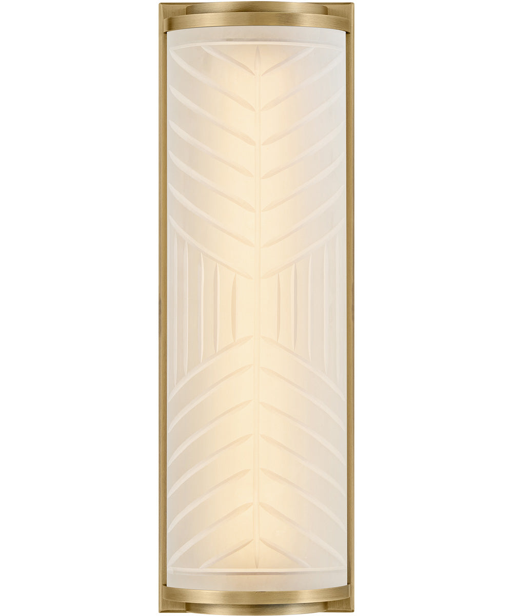 Devon LED-Light Medium Bath Sconce in Lacquered Brass