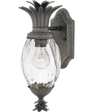 Plantation 1-Light Extra Small Outdoor Wall Mount Lantern in Museum Black