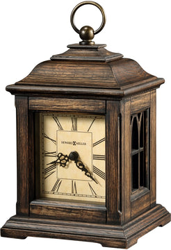 9"H Talia Mantel Clock Antique Oak