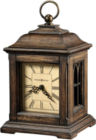 9"H Talia Mantel Clock Antique Oak