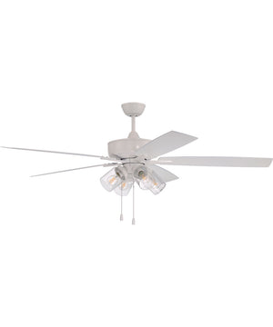 60" Outdoor Super Pro 104 4-Light Indoor/Outdoor Ceiling Fan White