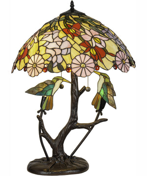 Perched Hummingbirds Tiffany Table Lamp