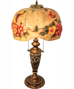 27" High Puffy Butterfly & Flowers Table Lamp