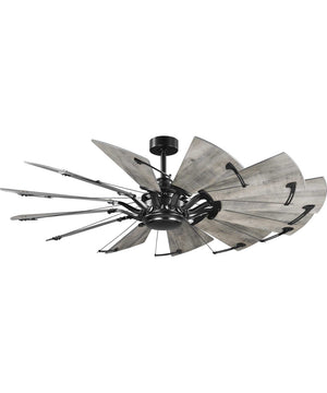 Springer 60-Inch 12-Blade DC Motor Farmhouse Windmill Ceiling Fan Matte Black
