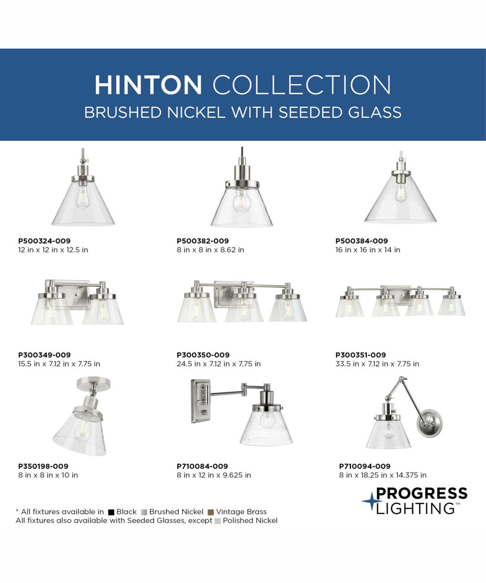 Hinton 1-Light Modern Farmhouse Pendant Brushed Nickel