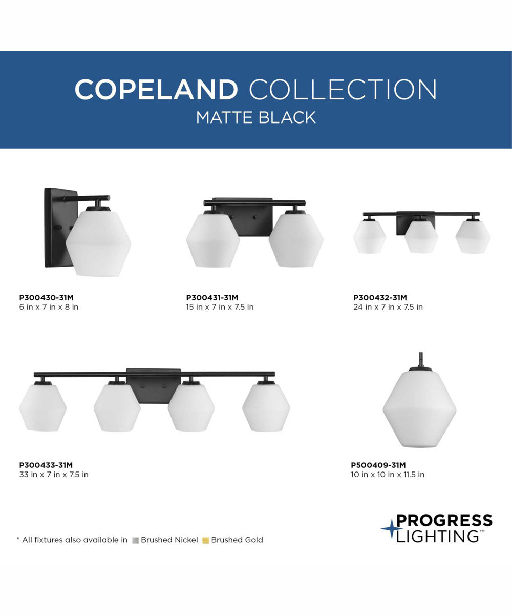 Copeland 4-Light Mid-Century Modern Vanity Light Matte Black