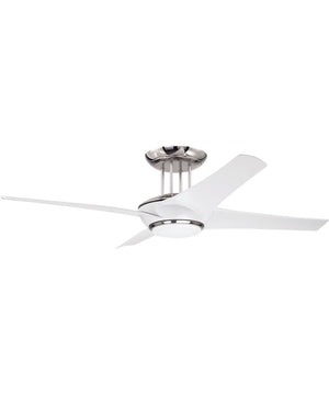 Cam 1-Light Ceiling Fan (Blades Included) White/Polished Nickel