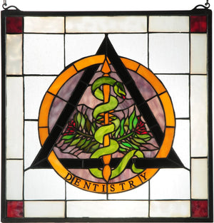 18"H Dentistry Stained Glass Window