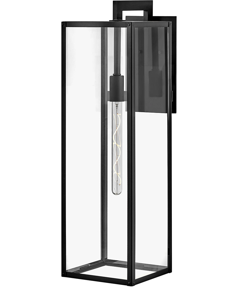 Max 1-Light Double Extra LargeLED Outdoor Wall Mount Lantern in Black