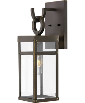 Porter 1-Light Small Outdoor Wall Mount Lantern in Oil Rubbed Bronze