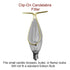4"W x 4"H Down White Clip-on Sconce Half-Shell Lampshade