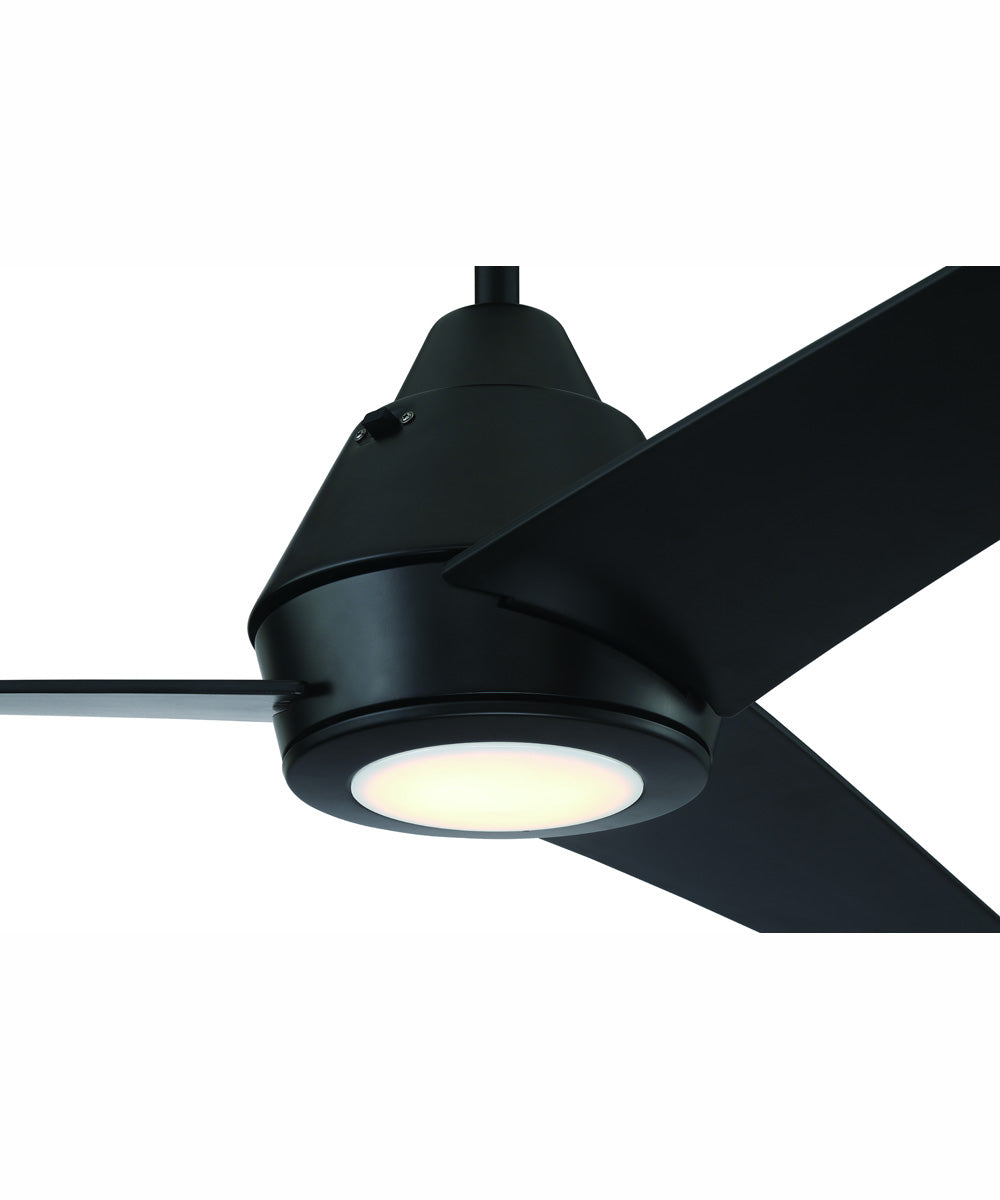 56" Acadian 1-Light Ceiling Fan Flat Black
