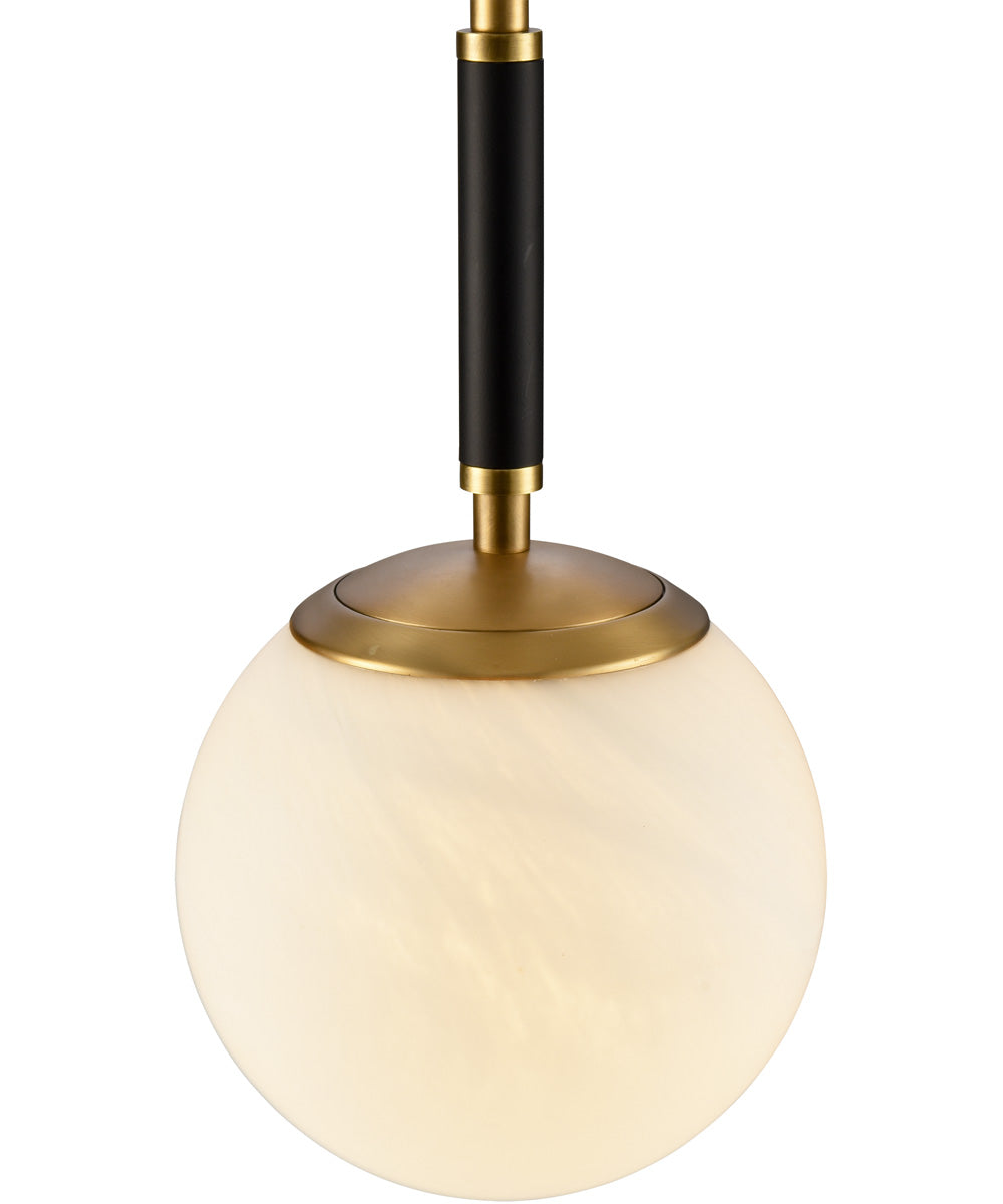 Gillian 6'' Wide 1-Light Mini Pendant - Natural Brass/Matte Black