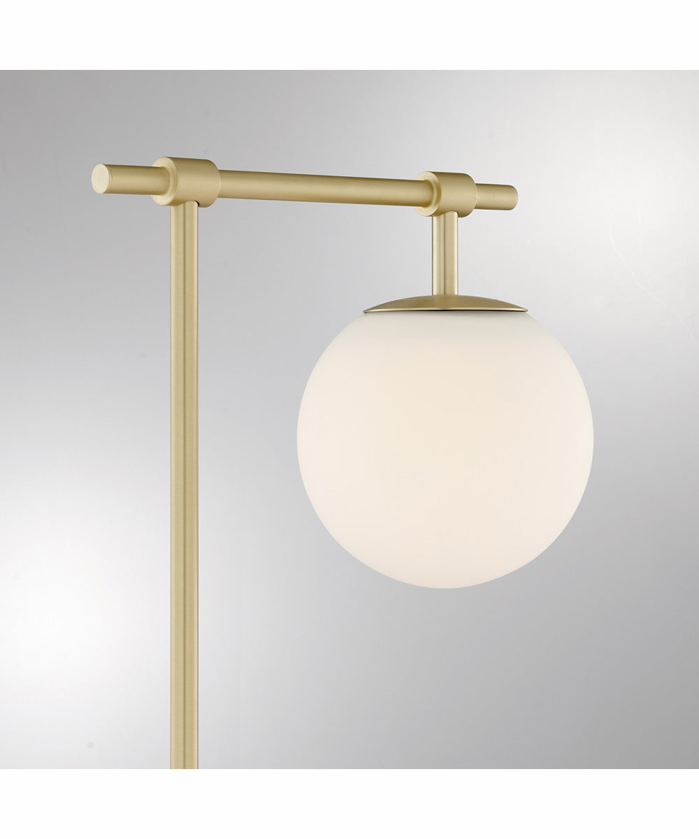 Lencho 1-Light Table Lamp Gold/Frost Glass Shade
