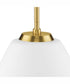 Copeland 1-Light Mid-Century Modern Pendant Brushed Gold