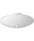 12" Round Glass 2-Light Close-to-Ceiling White