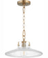 1-light Dual Mount Light Fixture Aged Brass