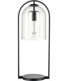 Bell Jar 28'' High 1-Light Desk Lamp - Matte Black
