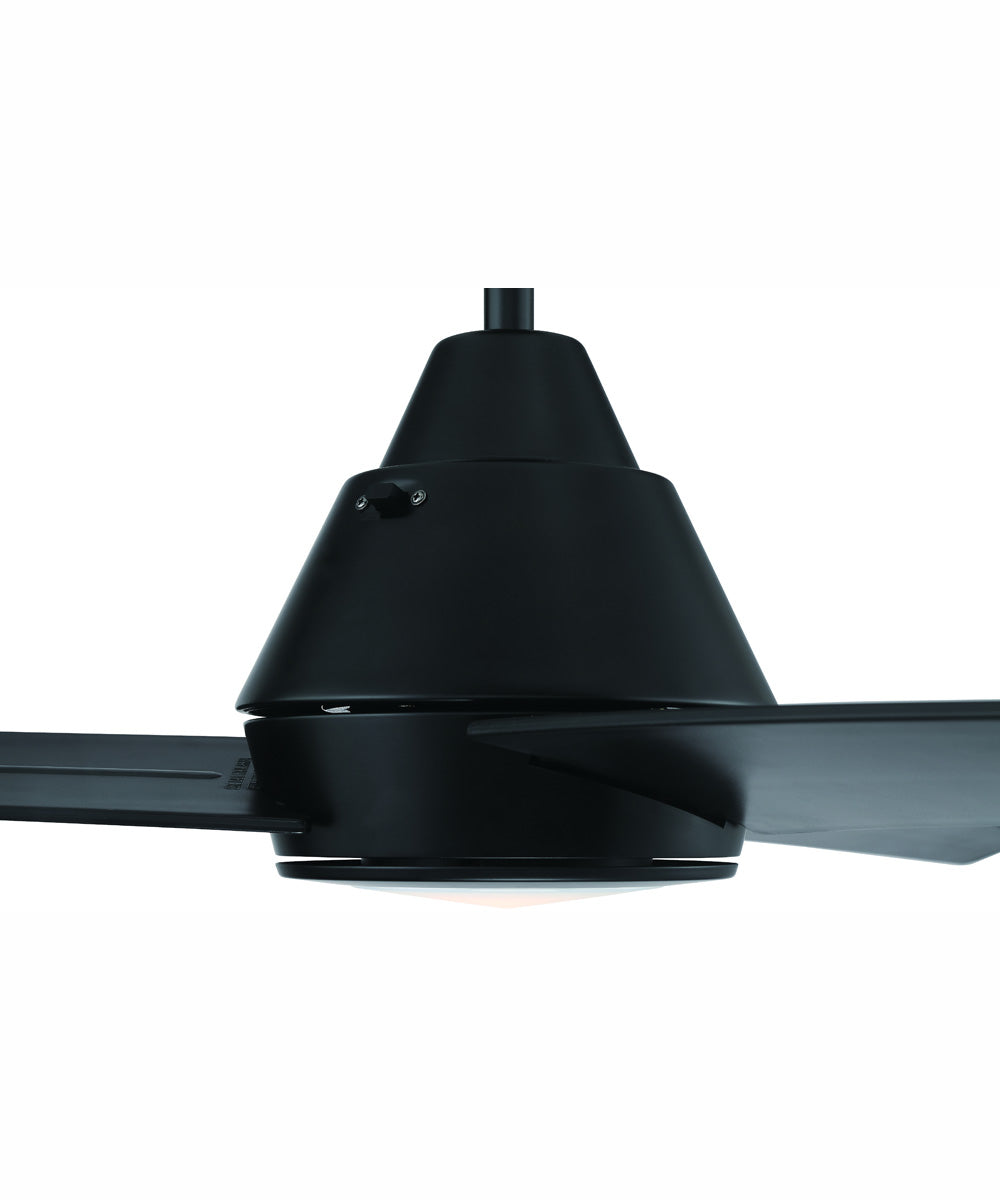 56" Acadian 1-Light Ceiling Fan Flat Black