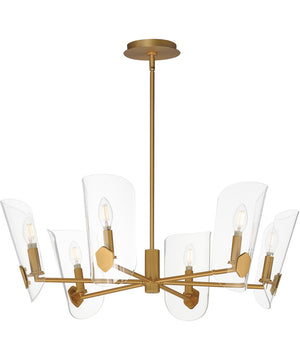 Armory 6-Light Chandelier Natural Aged Brass