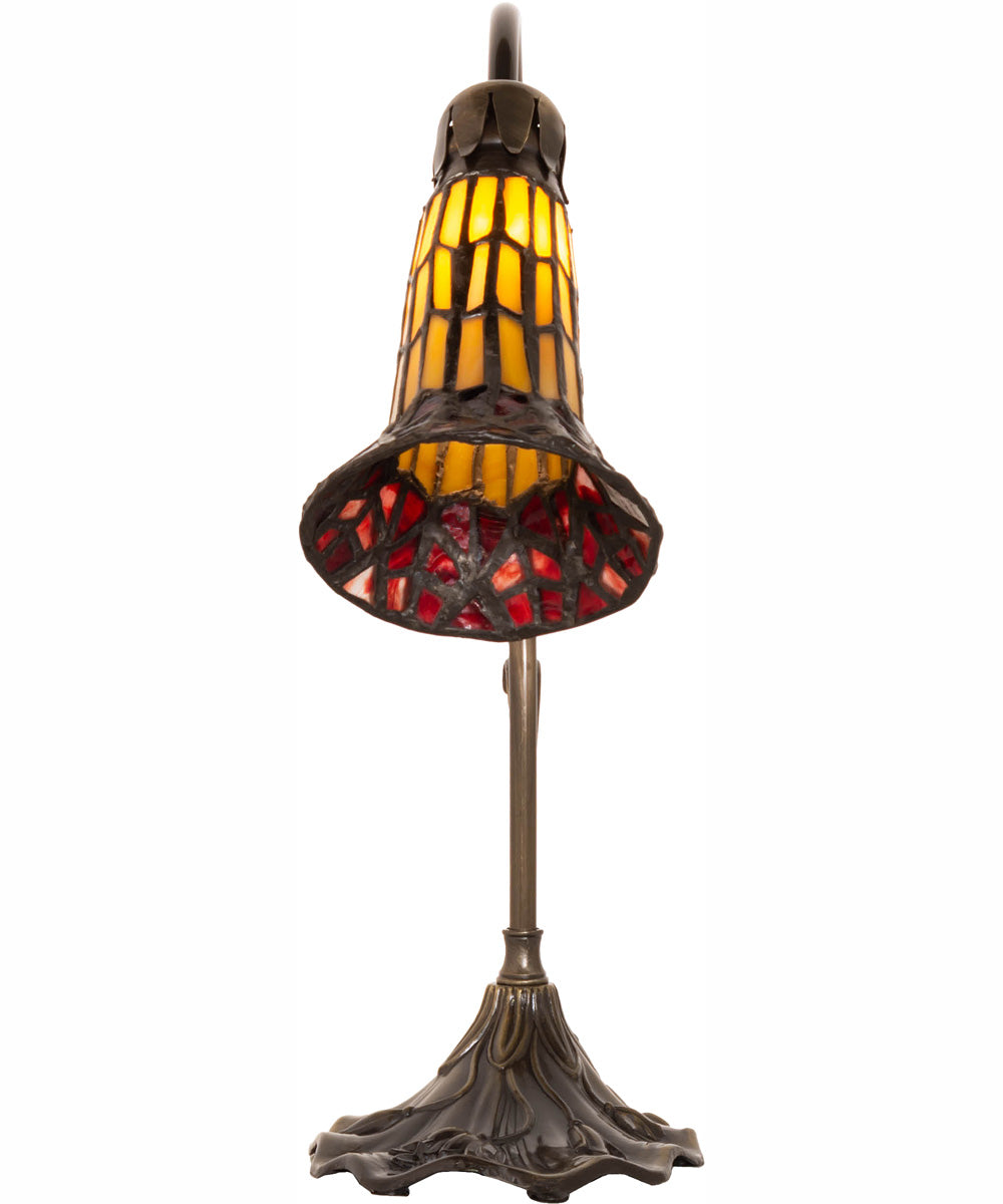 15" High Stained Glass Pond Lily Accent Lamp