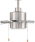 52" Terie 1-Light Ceiling Fan Brushed Polished Nickel