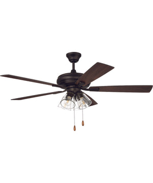 Eos Clear 4 Light 4-Light Ceiling Fan (Blades Included) Espresso