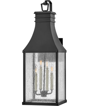 Beacon Hill 4-Light Extra Large Wall Mount Lantern in Museum Black