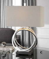 28"H Soroca Silver Rings Lamp