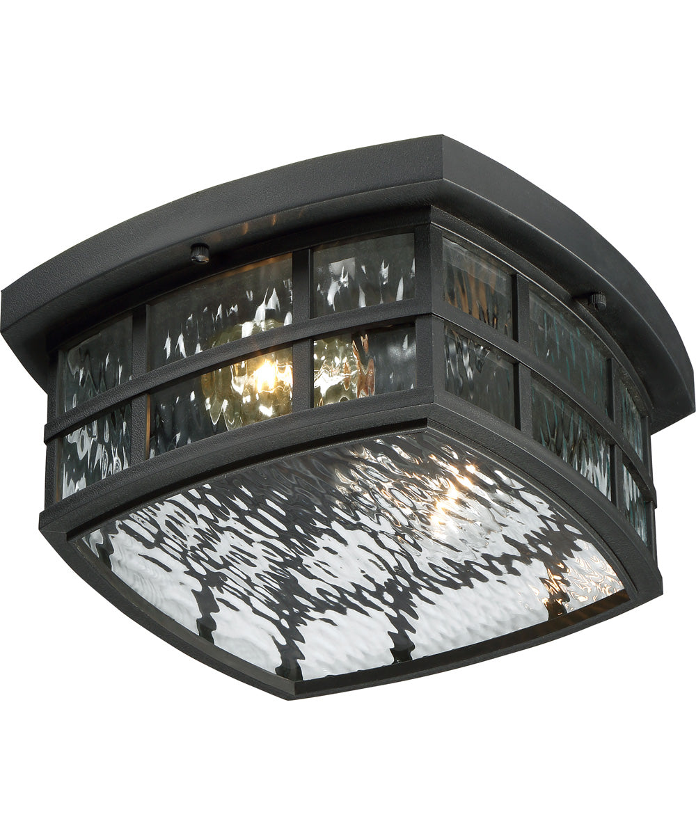 Stonington Medium 2-light Outdoor Ceiling Light Mystic Black
