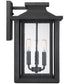 Wakefield Large 3-light Outdoor Wall Light Earth Black