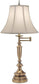 33"H Antique Brass Signature by Stiffel Swivel Table Lamp, 3-Way