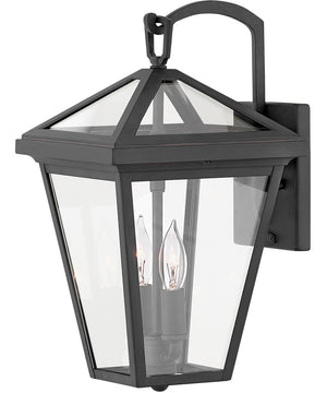 Alford Place 2-Light Small Outdoor Wall Mount Lantern in Museum Black