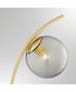 Lancy 1-Light Floor Lamp Gold/Smoke Glass Shade