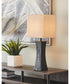 Enkel 2-Light 2 Pack-Table Lamp Dark Walnut Finish/Linen Fabric