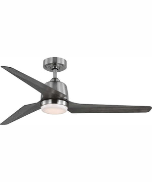 Upshur 52" Transitional Indoor/Outdoor Ceiling Fan with LED Light Kit Brushed Nickel