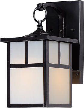 12"H Coldwater 1-Light Outdoor Wall Lantern Black