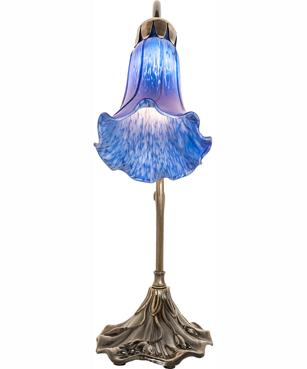 15" High Blue Tiffany Pond Lily Accent Lamp