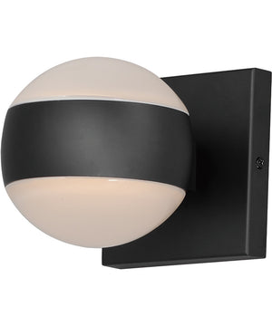 Modular Globe 2-Light LED Sconce Black