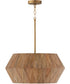 Nadeau 4-Light Pendant Light Wood and Patinaed Brass