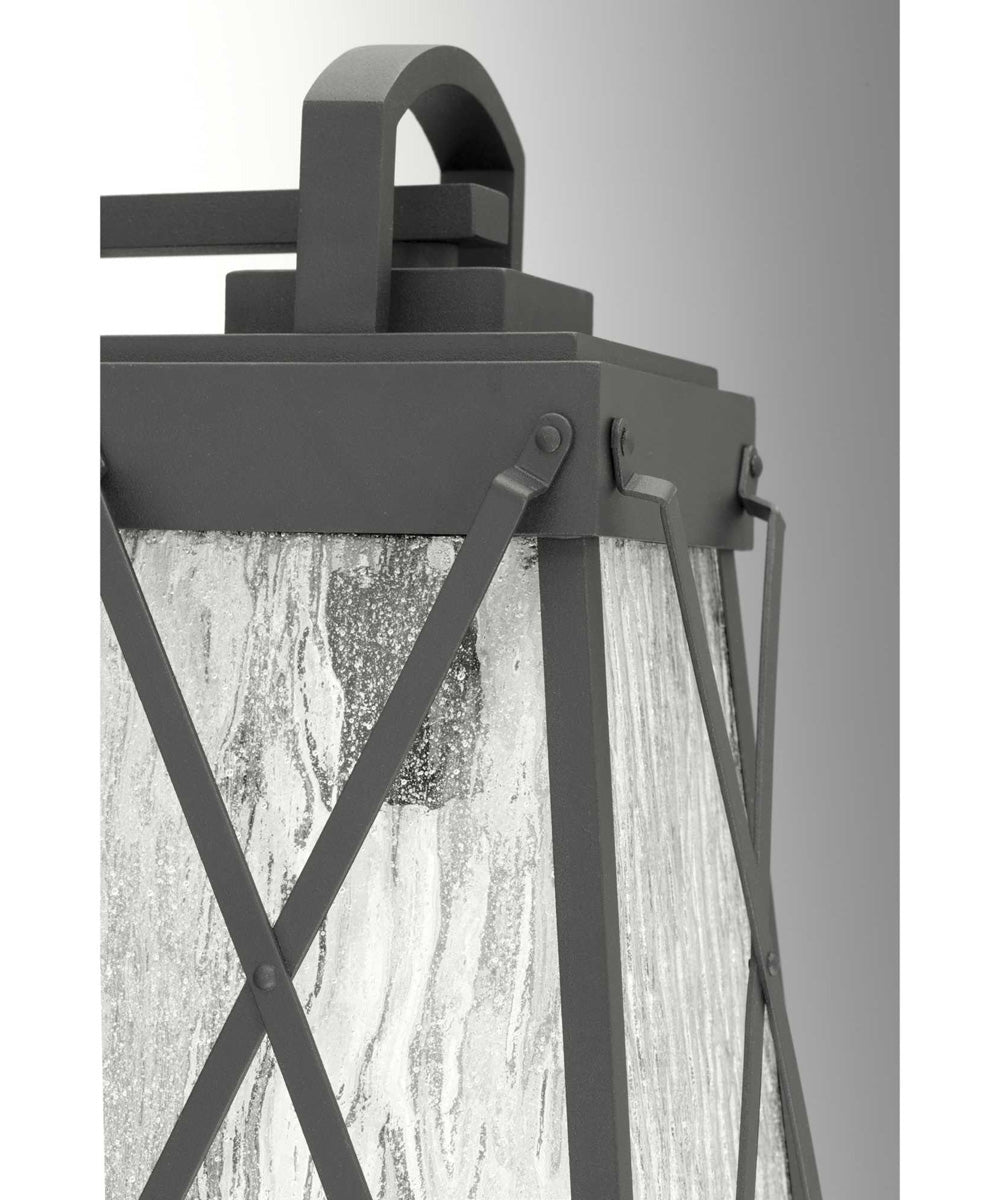 Creighton 1-Light Large Wall-Lantern Textured Black