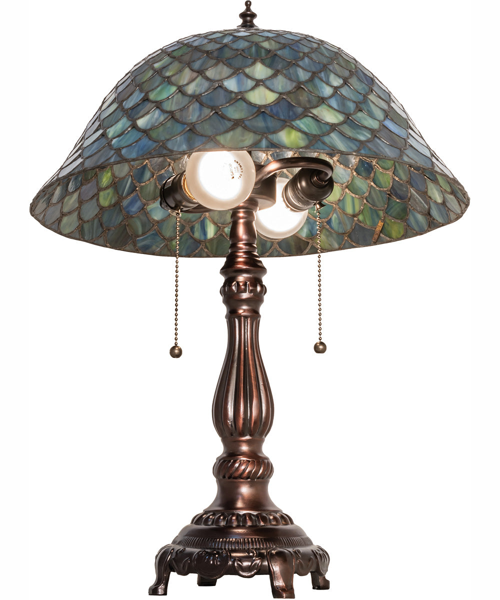 22" High Tiffany Fishscale Table Lamp